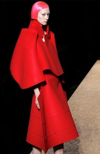 Rei Kawakubo Design red dress