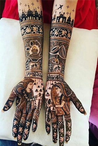 Stars Dulhan Mehendi Design