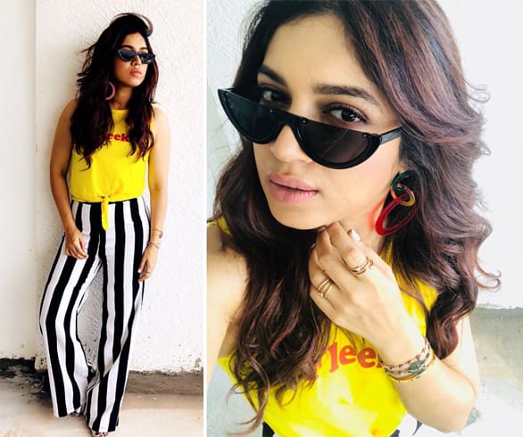 Bhumi Pednekar in Yellow Top