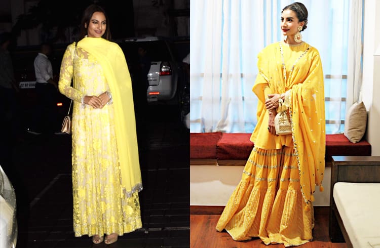 Celebs in Yellow Ethnic Styles