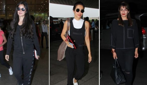 Bollywood Celebs in Black At Airport