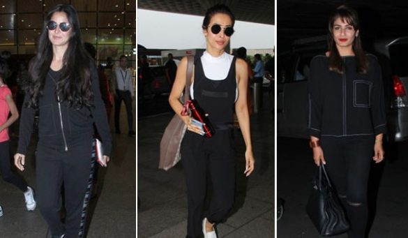 Bollywood Celebs in Black At Airport