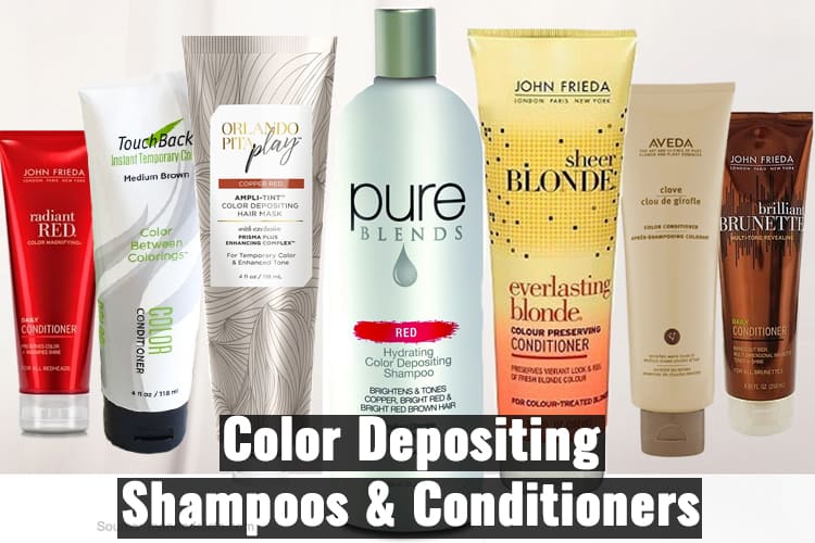 Color Depositing shampoos and conditioners