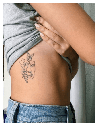 Rib Minimalism Flower tattoo at theYoucom