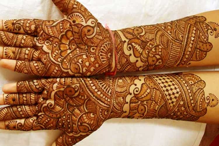 Full Hand Gujarati Mehndi For Fashion