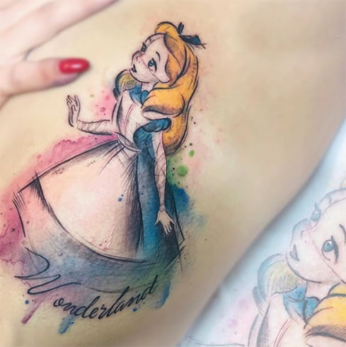 Alice in Wonderland Tattoo