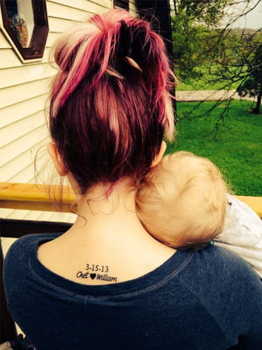 beautiful tattoo on the neck