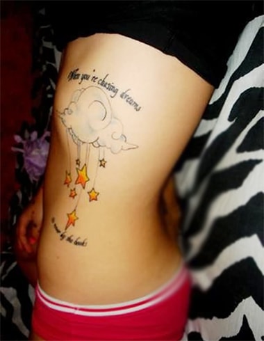 Cloud And Stars Tattoo