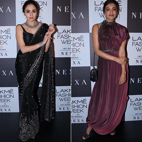 Amruta Khanvilkar and Kajal Aggarwal LFW 2018