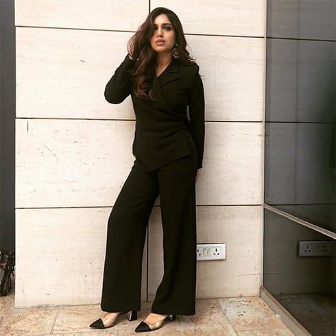 Bhumi Pednekar in Black Pantsuit