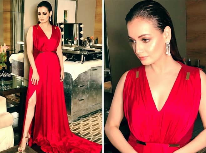 Dia Mirza in Nikhil Thampi Gown