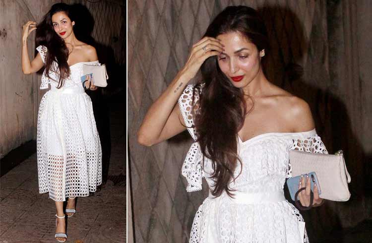 Malaika Arora White Dress