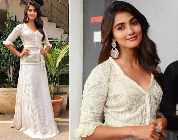 Pooja Hegde in Ritika Mirchandani lehenga