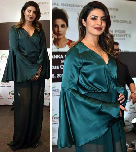 Priyanka Chopra in Caroline Constas Dress