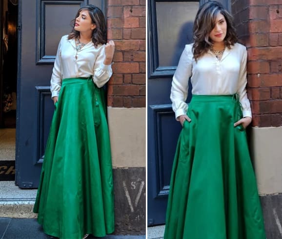 Richa Chadda in Raw Mango Skirt