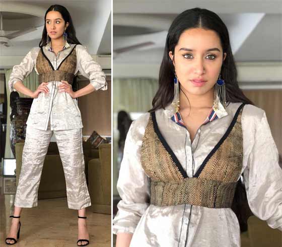 Shraddha Kapoor in Saakha Kinni pantsuit