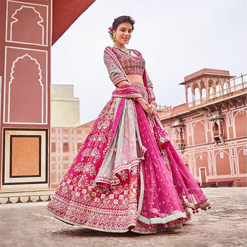 Anita Dongre Pink Lehenga