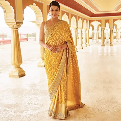 Anita Dongre Yellow Sari