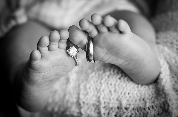 Baby Feet Toe Ring Designs