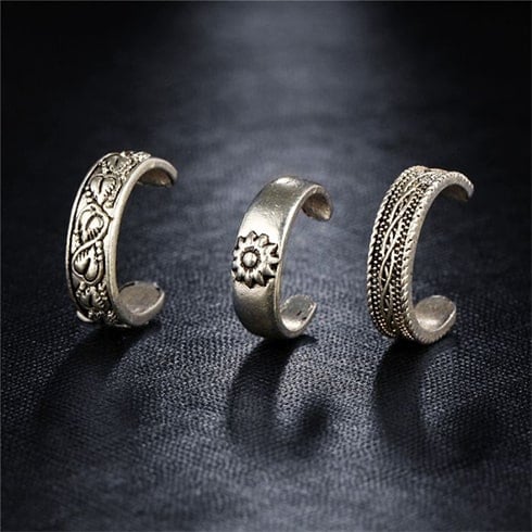 Intricate Designed Toe Rings