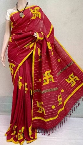 Khesh Cotton Applique Saree