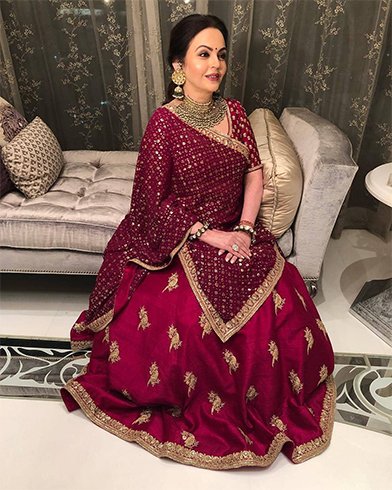 Nita Ambani Sabyasachi Mukherjee Lehenga