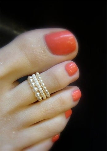 Pearl Toe Rings