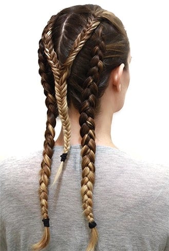 Two Braids With Y Fishtail