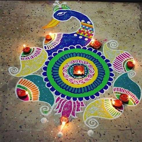 Peacock Rangoli