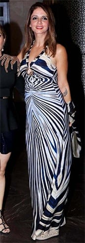 Sussanne Khan in Roberto Cavalli gown