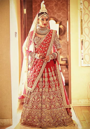 Bipasha Basu Sabyasachi Bridal Lehenga