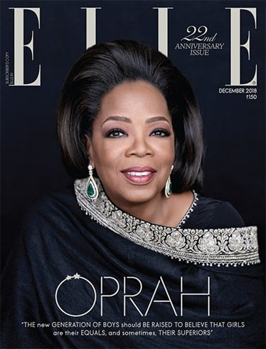 Oprah Winfrey on Elle India December 2018