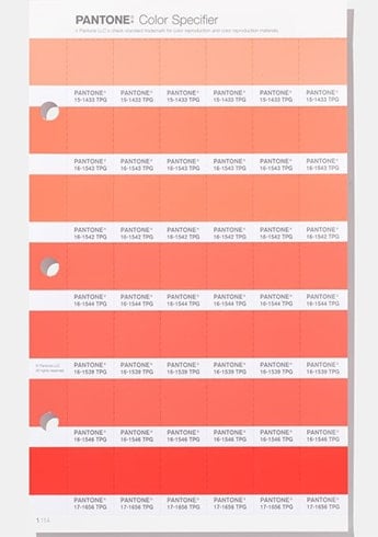 Pantone Living Coral Color Specifier