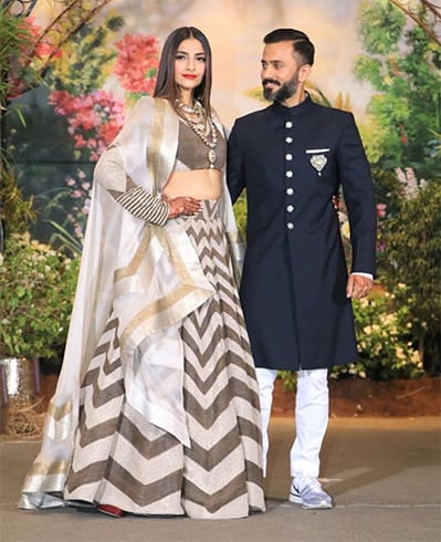 Sonam Kapoor and Anand Ahuja Reception