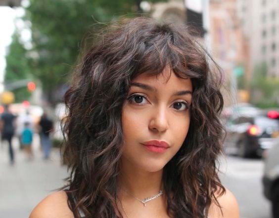 Thick Curly Bangs