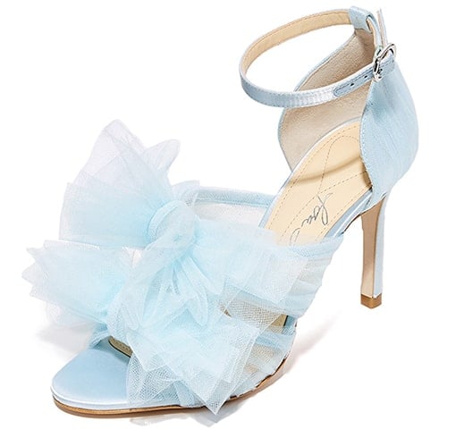 Gigi Tulle Bow Satin High Heel Sandals from Isa Tapia