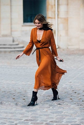 Orange and Brown Dress