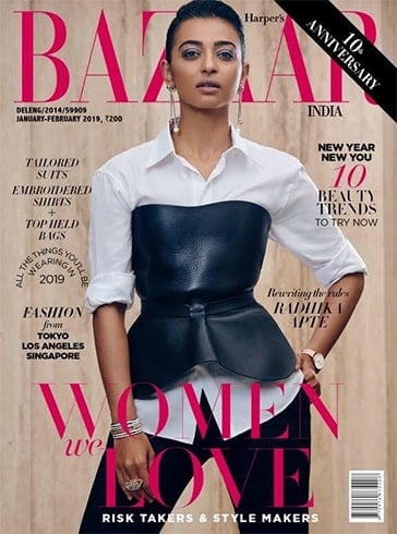 Radhika Apte on Harpers Bazaar January 2019