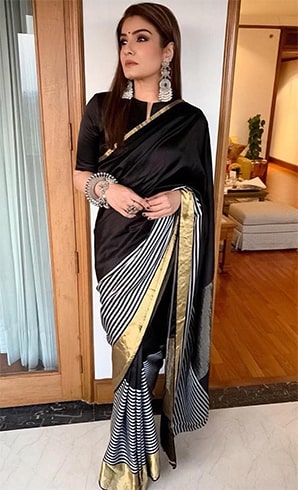 Raveena Tandon Sari Style