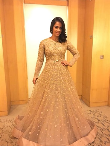 Saina Nehwal Neeta Lulla Gown