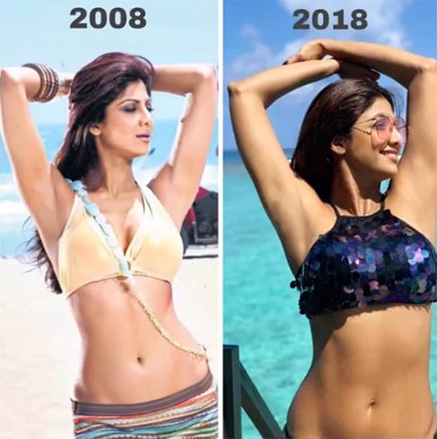 Shilpa Shetty 10 Year Challenge