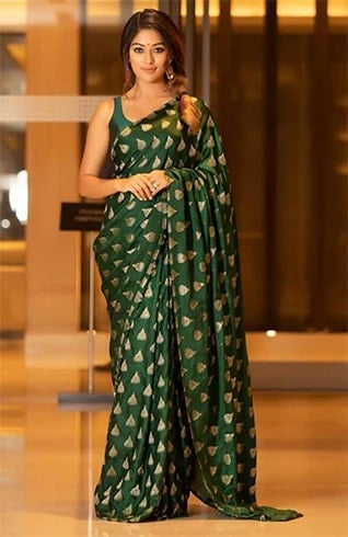 Anu Emmanuel Green Saree