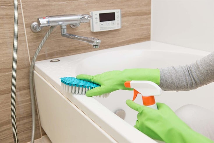 Cleaning Bathroom