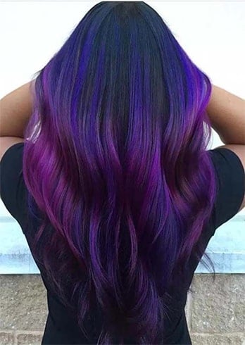 Dark Violet and Pale Lilac Ombre