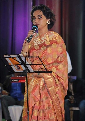 Kalpana Raghavendar in saree