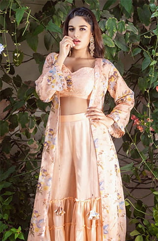 Nidhhi Agerwal in Pastel Suit
