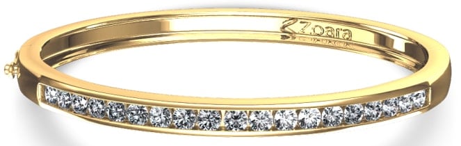 Yellow Gold Diamond Studded Bangle Design