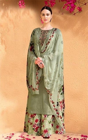 Boat Neck Punjabi Patiala Suit