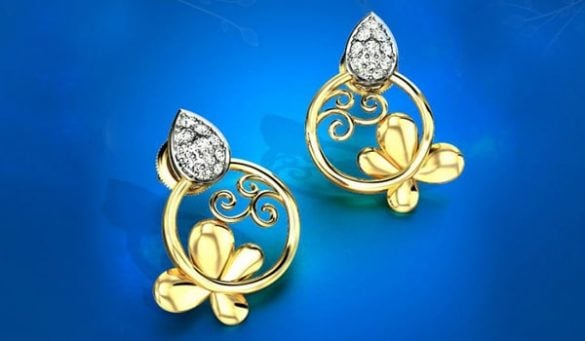 Candere Gold Earrings