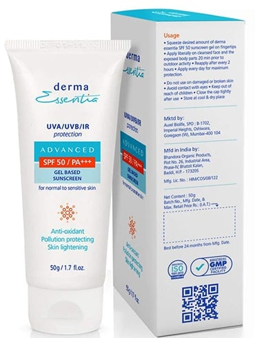 Derma Essentia Sunscreen SPF 50 Anti Pollution Sunscreen Gel
